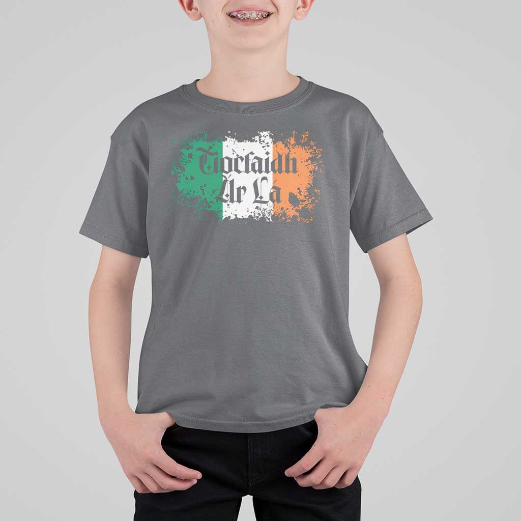 Tiocfaidh Ar La T Shirt For Kid Vintage Irish Ireland Flag