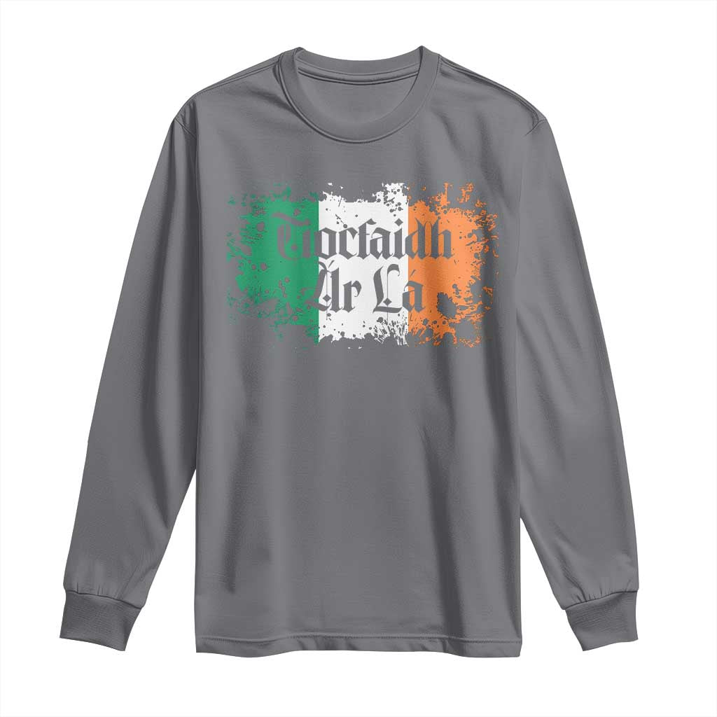 Tiocfaidh Ar La Long Sleeve Shirt Vintage Irish Ireland Flag