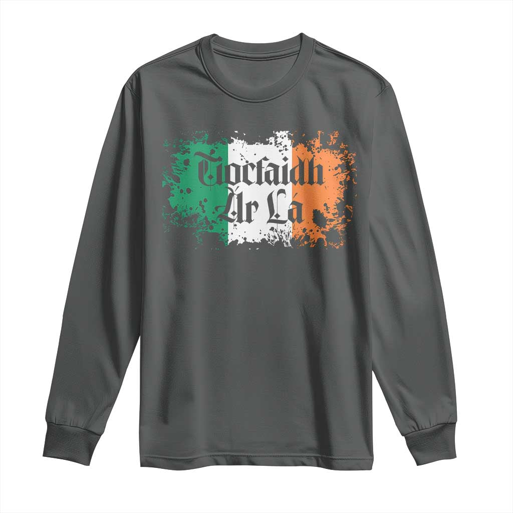 Tiocfaidh Ar La Long Sleeve Shirt Vintage Irish Ireland Flag