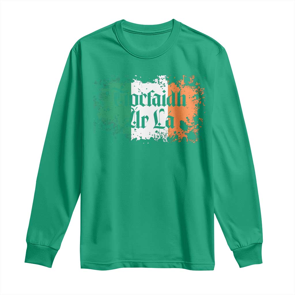 Tiocfaidh Ar La Long Sleeve Shirt Vintage Irish Ireland Flag