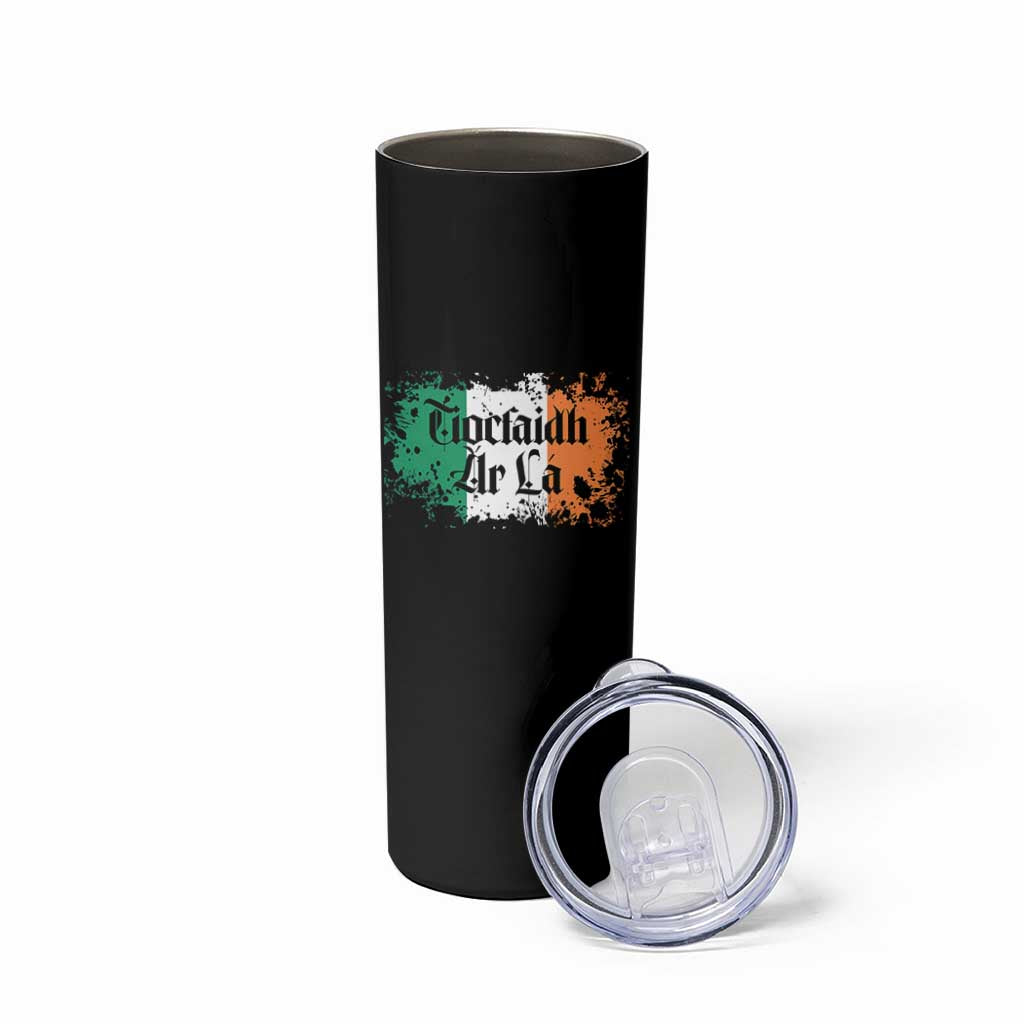 Tiocfaidh Ar La Skinny Tumbler Vintage Irish Ireland Flag