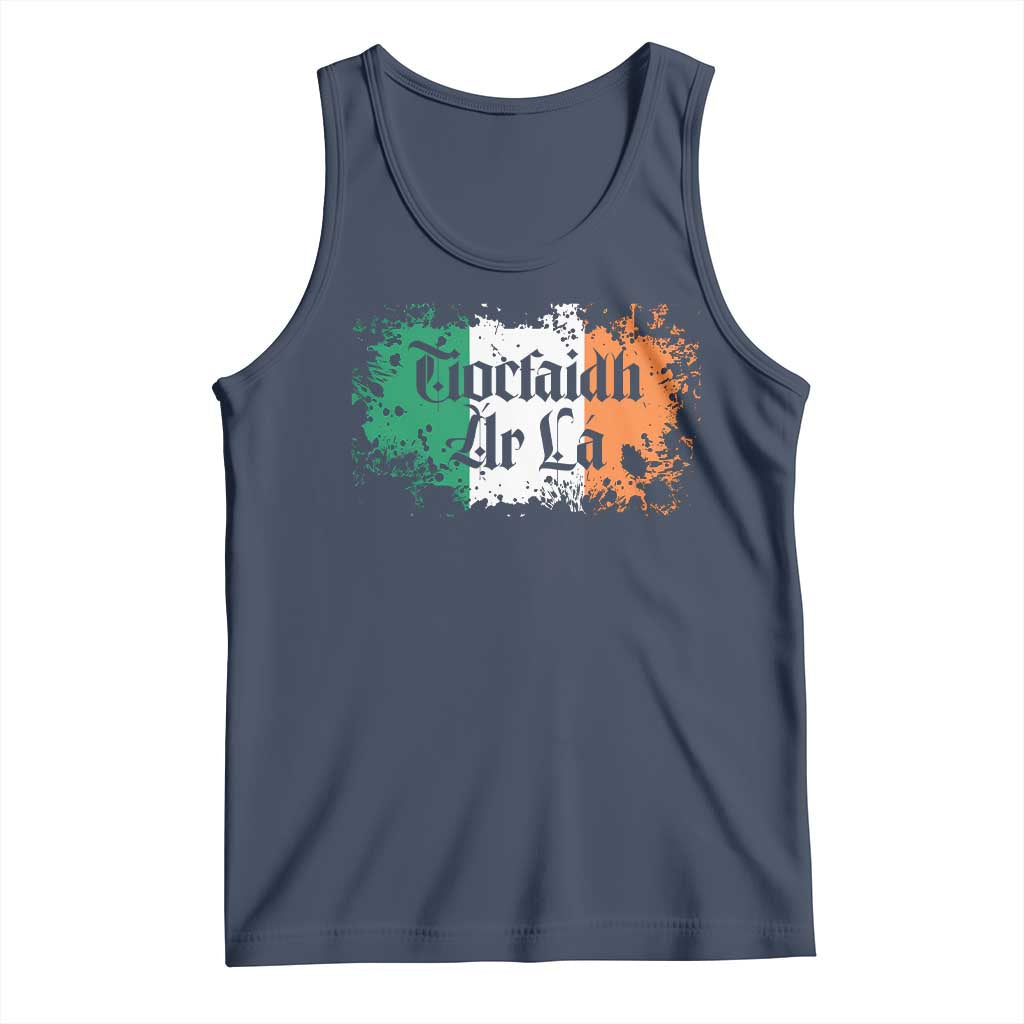 Tiocfaidh Ar La Tank Top Vintage Irish Ireland Flag