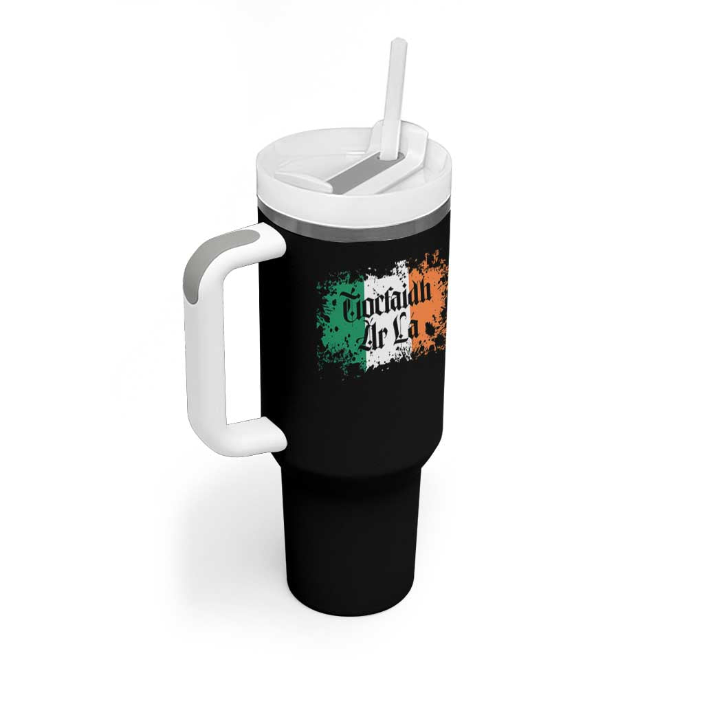 Tiocfaidh Ar La Tumbler With Handle Vintage Irish Ireland Flag