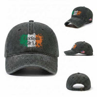 Tiocfaidh Ar La Washed Cotton Baseball Cap Vintage Irish Ireland Flag