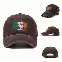 Tiocfaidh Ar La Washed Cotton Baseball Cap Vintage Irish Ireland Flag