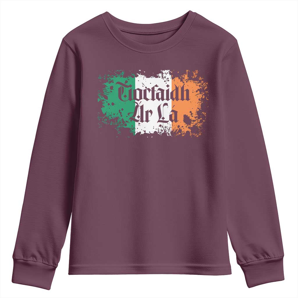Tiocfaidh Ar La Youth Sweatshirt Vintage Irish Ireland Flag