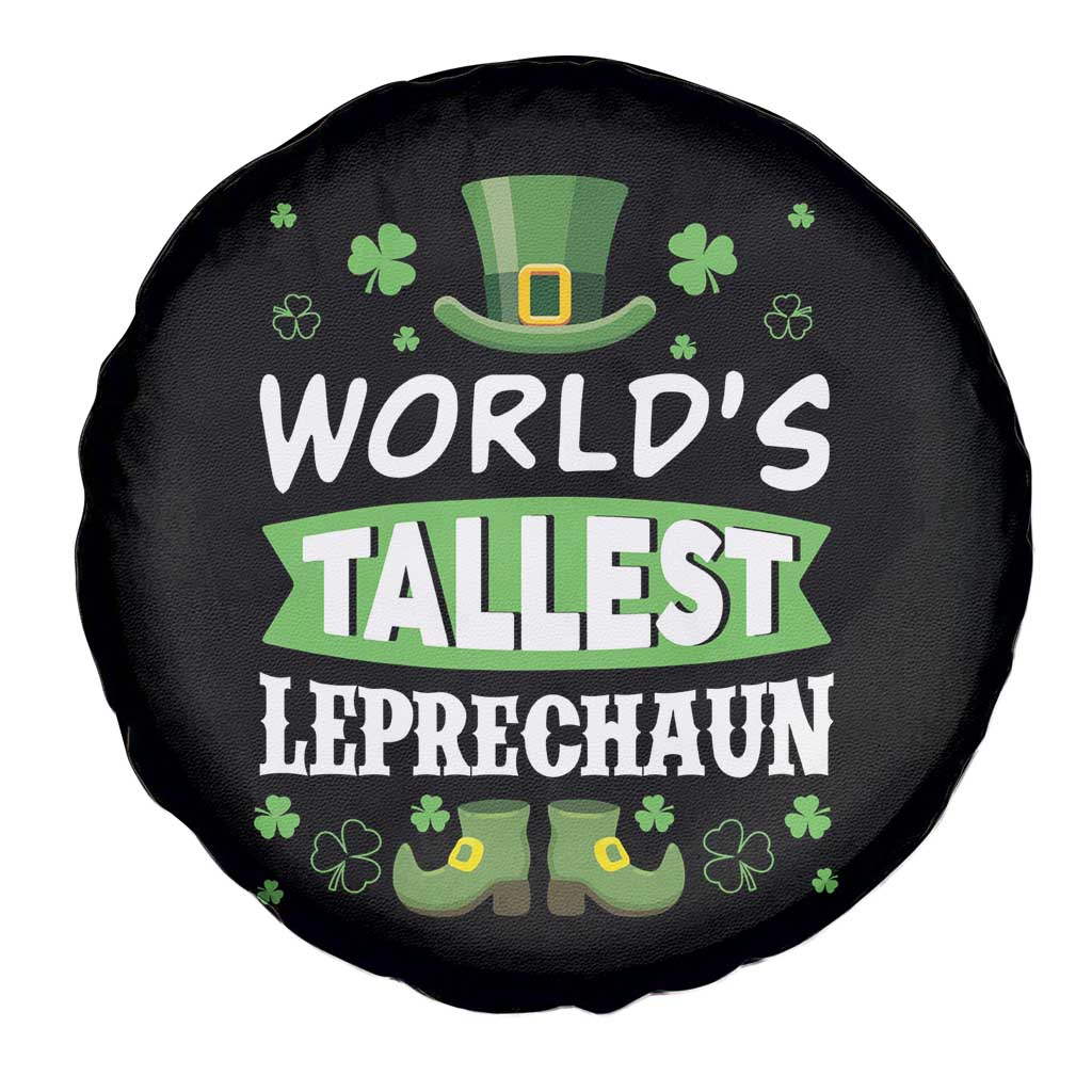 Funny World's Tallest Leprechaun St Patrick's Day Spare Tire Cover Shamrock