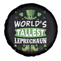 Funny World's Tallest Leprechaun St Patrick's Day Spare Tire Cover Shamrock