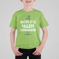 Funny World's Tallest Leprechaun St Patrick's Day T Shirt For Kid Shamrock