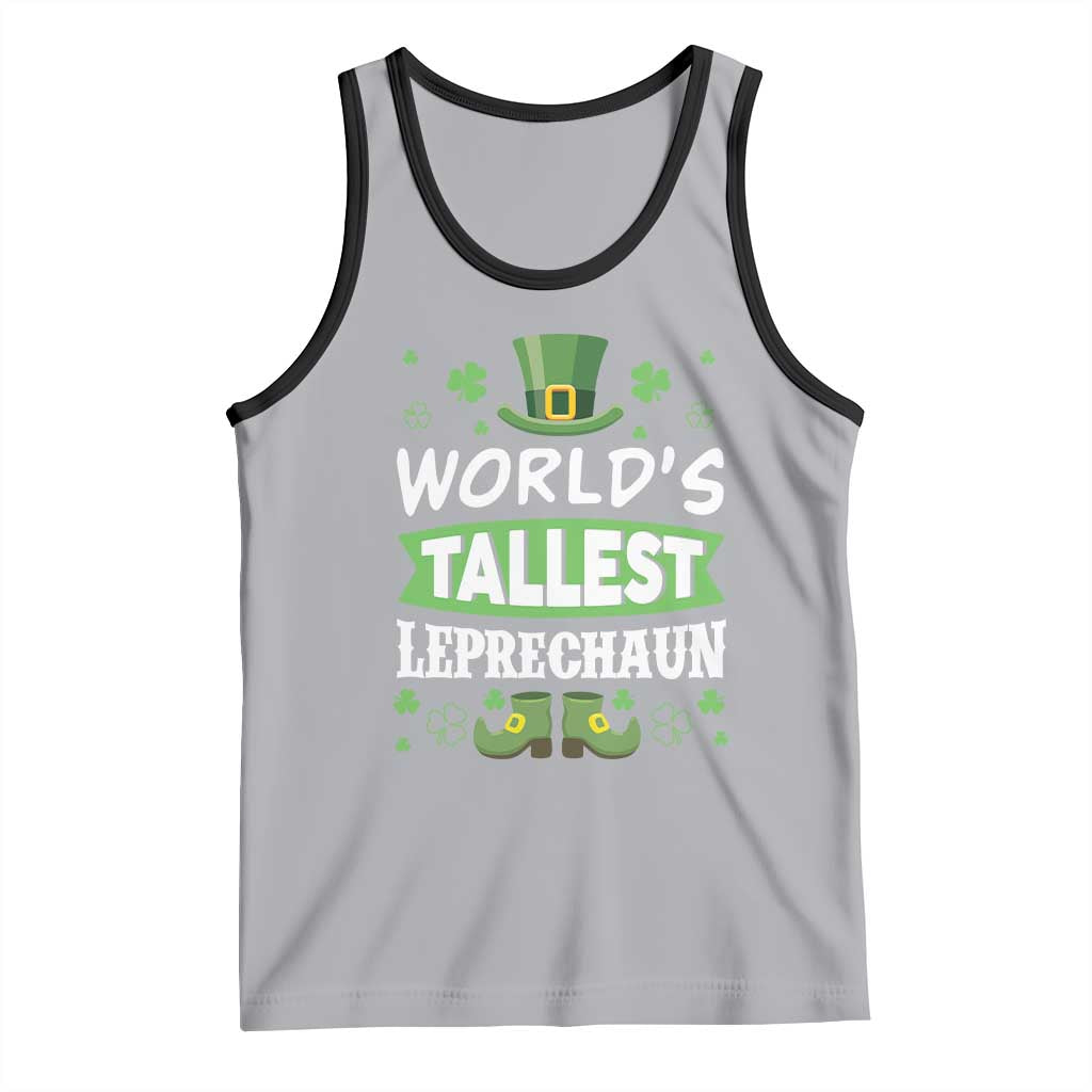 Funny World's Tallest Leprechaun St Patrick's Day Tank Top Shamrock
