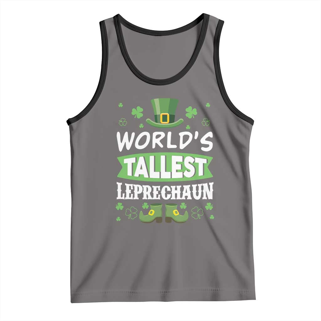 Funny World's Tallest Leprechaun St Patrick's Day Tank Top Shamrock