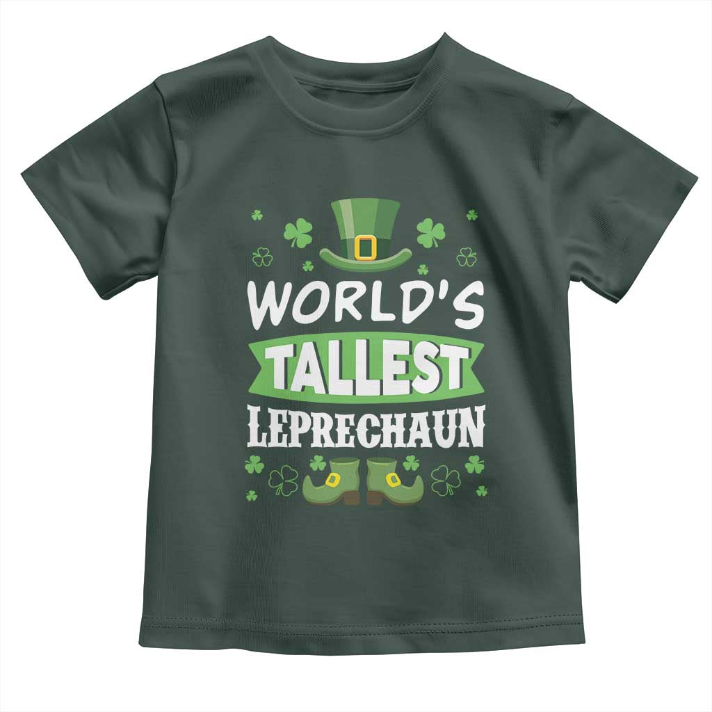 Funny World's Tallest Leprechaun St Patrick's Day Toddler T Shirt Shamrock