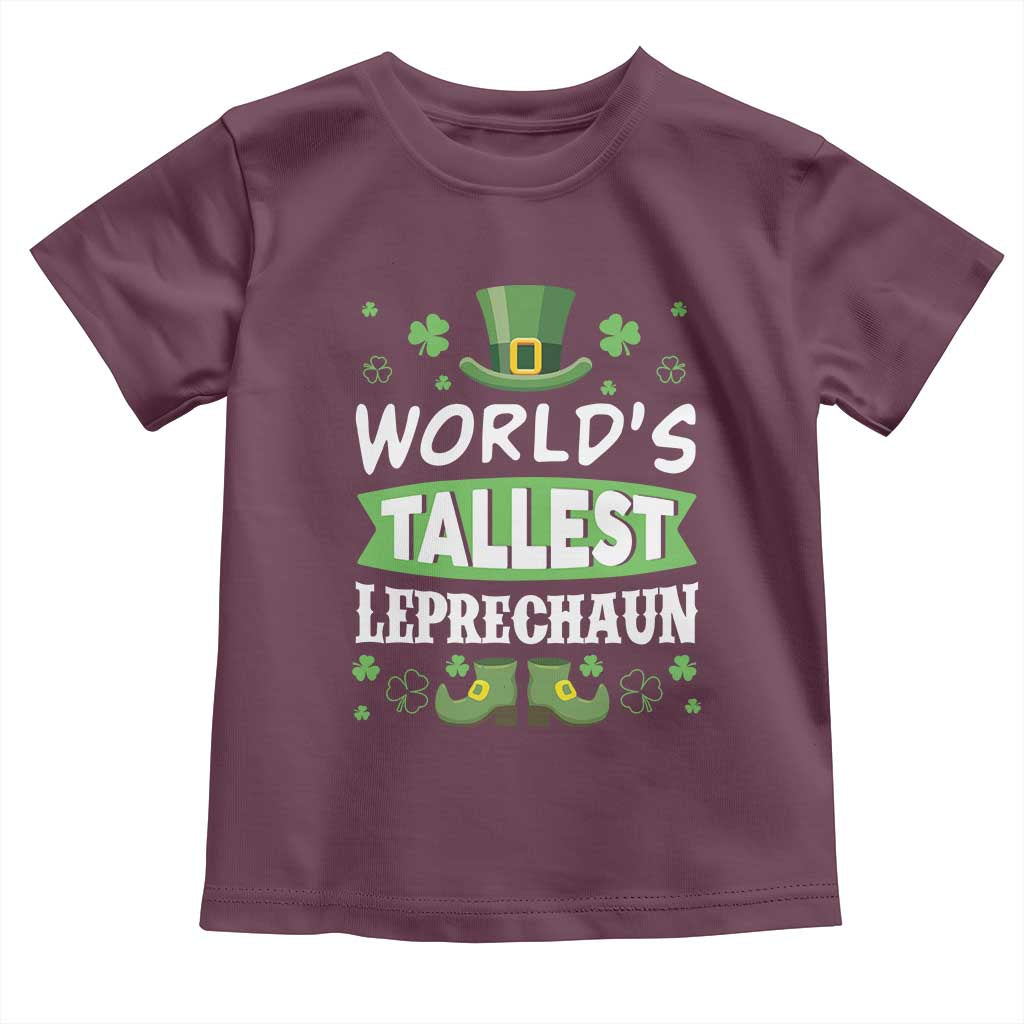 Funny World's Tallest Leprechaun St Patrick's Day Toddler T Shirt Shamrock
