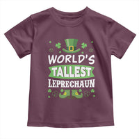 Funny World's Tallest Leprechaun St Patrick's Day Toddler T Shirt Shamrock