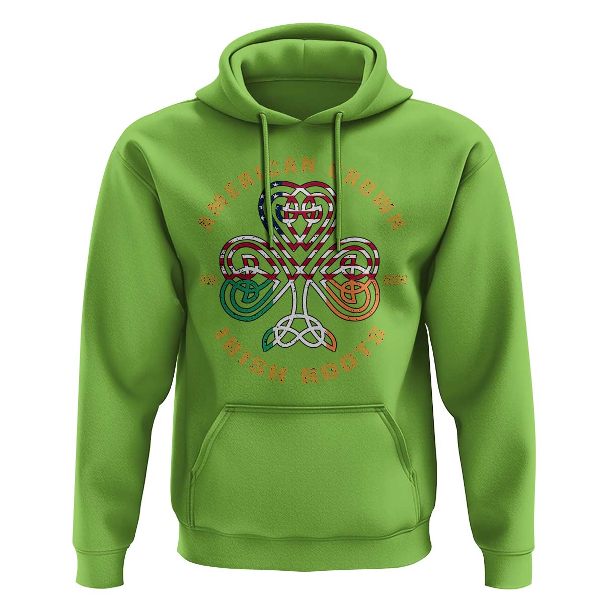 American Grown With Irish Roots Hoodie Irish American Shamrock