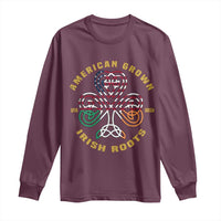 American Grown With Irish Roots Long Sleeve Shirt Irish American Shamrock