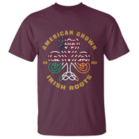 American Grown With Irish Roots T Shirt Irish American Shamrock