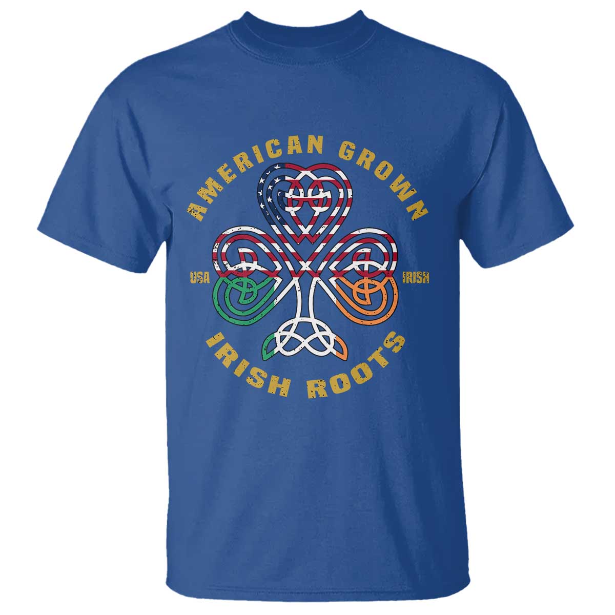 American Grown With Irish Roots T Shirt Irish American Shamrock