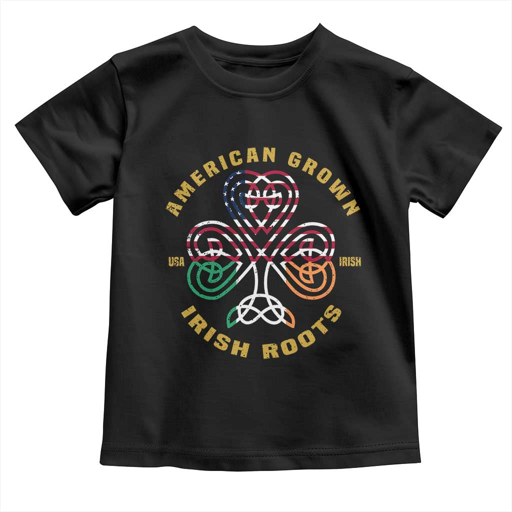 American Grown With Irish Roots Toddler T Shirt Irish American Shamrock