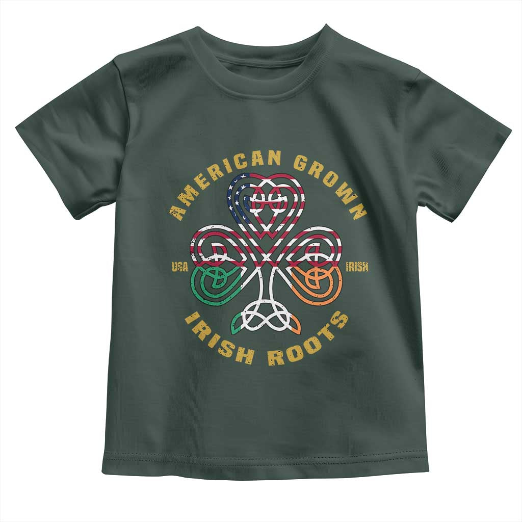 American Grown With Irish Roots Toddler T Shirt Irish American Shamrock