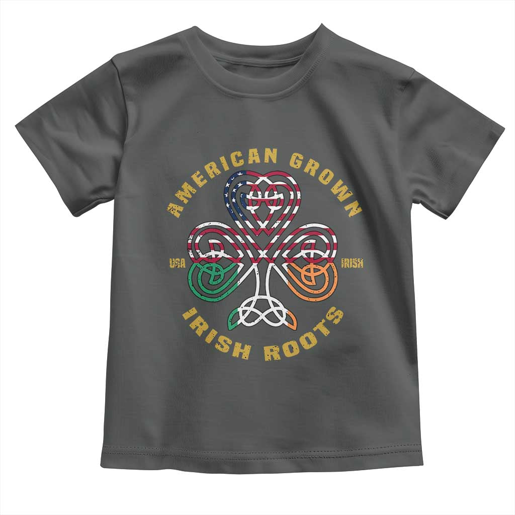 American Grown With Irish Roots Toddler T Shirt Irish American Shamrock