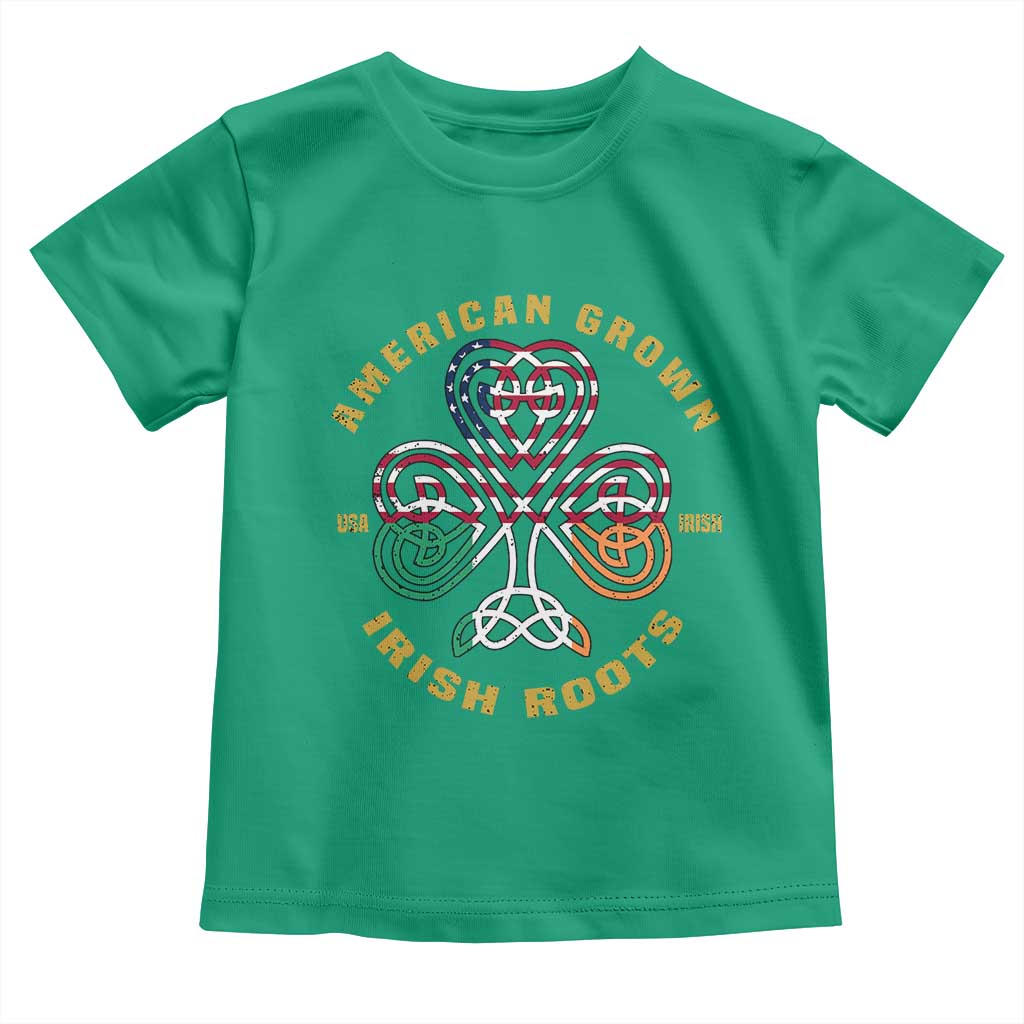 American Grown With Irish Roots Toddler T Shirt Irish American Shamrock