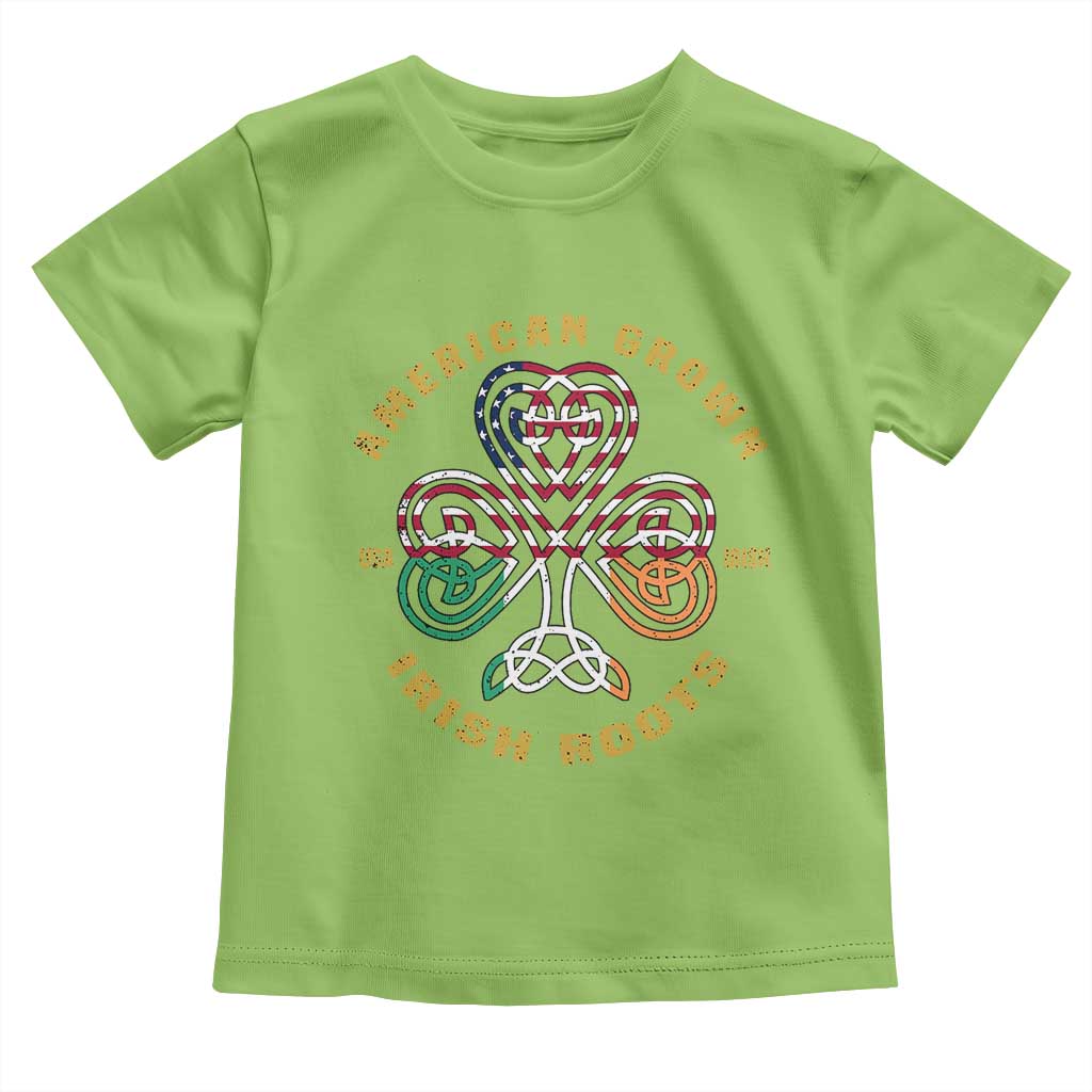 American Grown With Irish Roots Toddler T Shirt Irish American Shamrock
