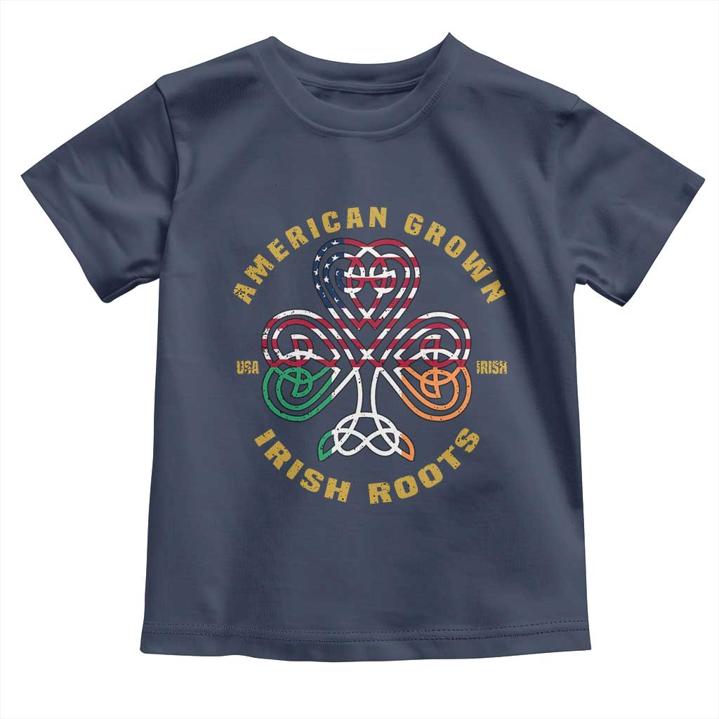American Grown With Irish Roots Toddler T Shirt Irish American Shamrock