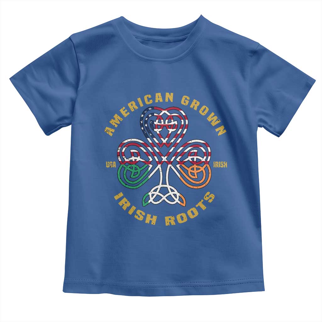 American Grown With Irish Roots Toddler T Shirt Irish American Shamrock