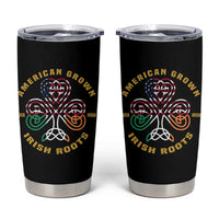 American Grown With Irish Roots Tumbler Cup Irish American Shamrock
