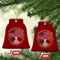 American Grown With Irish Roots Ceramic Ornament Irish American Tree - Wonder Print Shop