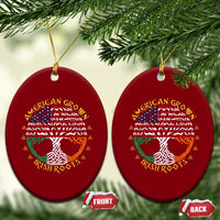 American Grown With Irish Roots Ceramic Ornament Irish American Tree - Wonder Print Shop