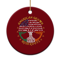 American Grown With Irish Roots Ceramic Ornament Irish American Tree - Wonder Print Shop