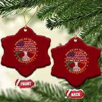American Grown With Irish Roots Ceramic Ornament Irish American Tree - Wonder Print Shop