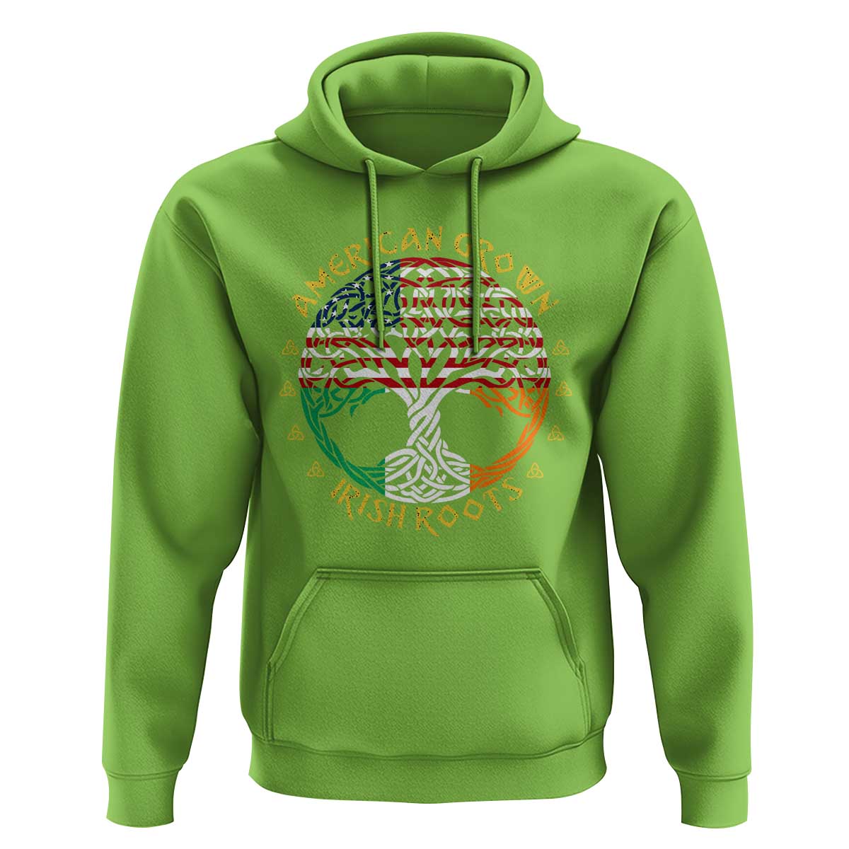 American Grown With Irish Roots Hoodie Irish American Tree