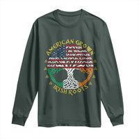 American Grown With Irish Roots Long Sleeve Shirt Irish American Tree