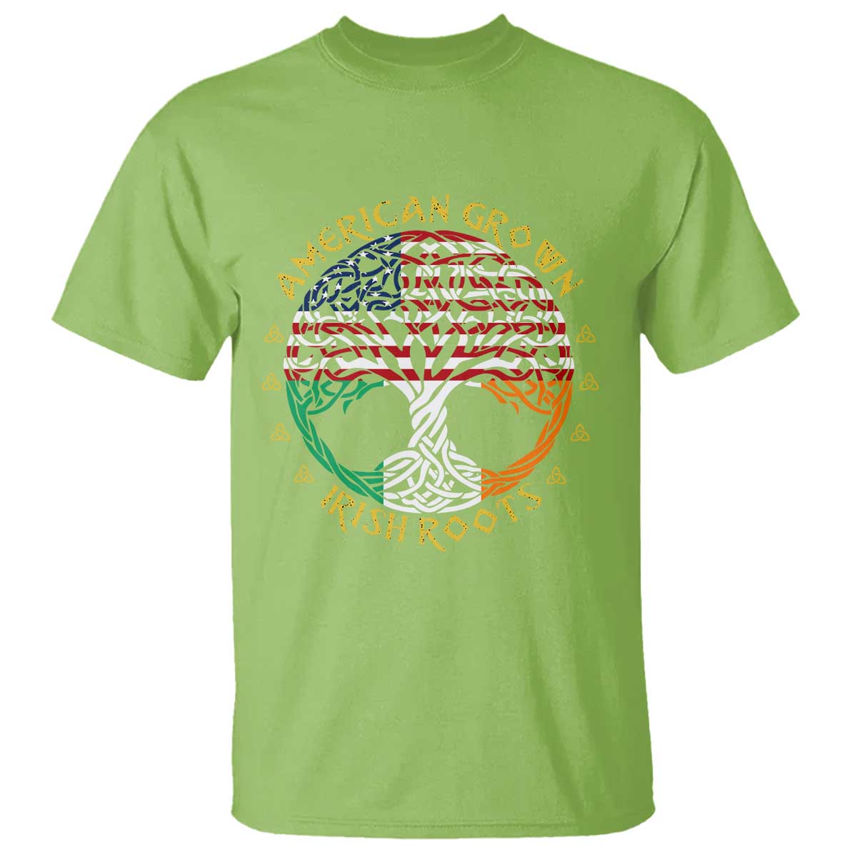 American Grown With Irish Roots T Shirt Irish American Tree