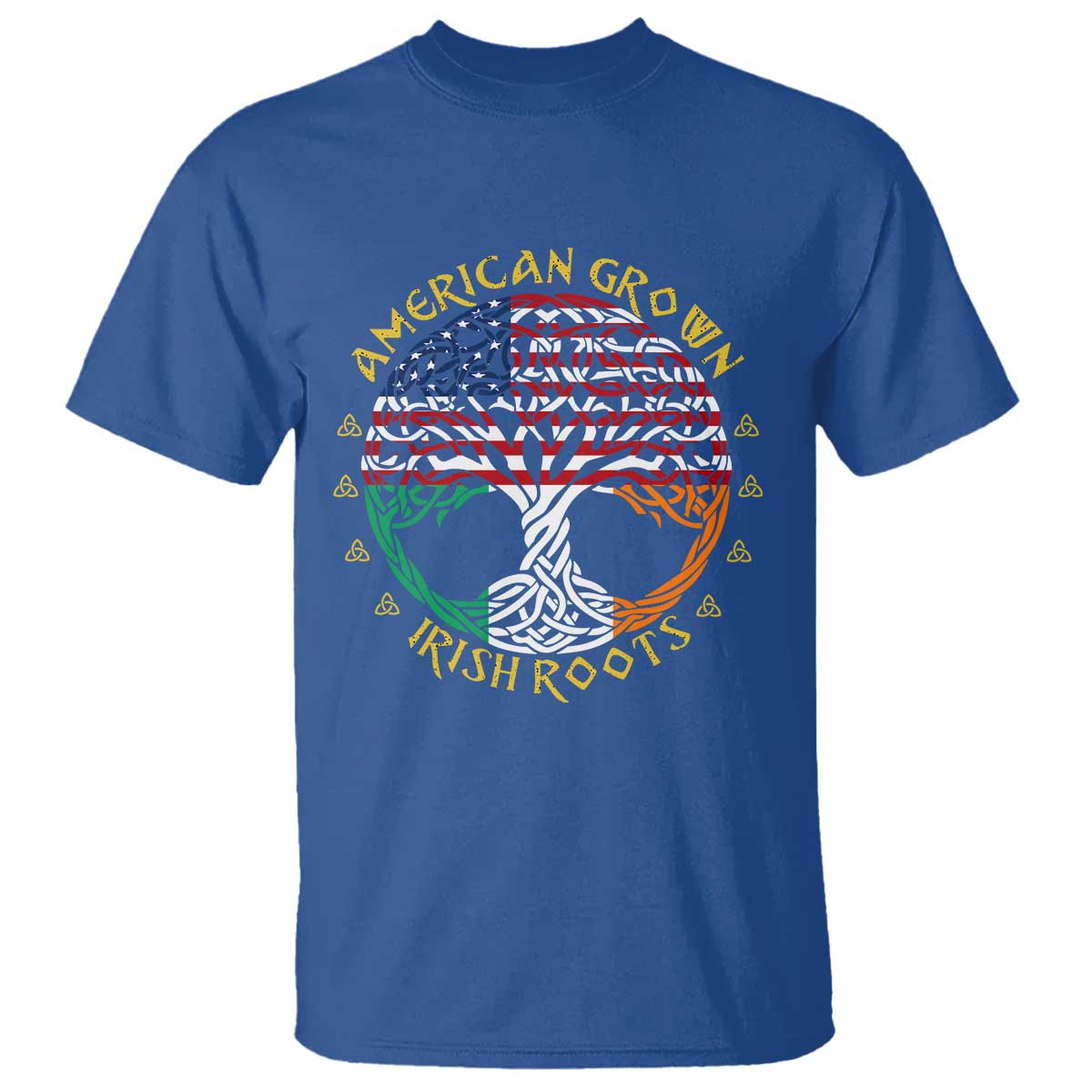 American Grown With Irish Roots T Shirt Irish American Tree