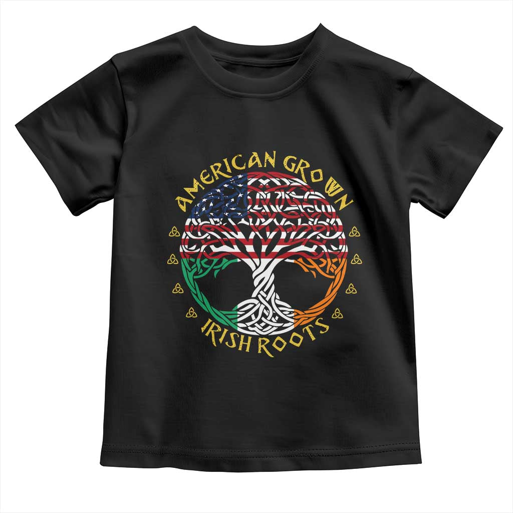 American Grown With Irish Roots Toddler T Shirt Irish American Tree