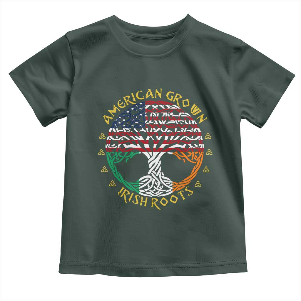 American Grown With Irish Roots Toddler T Shirt Irish American Tree