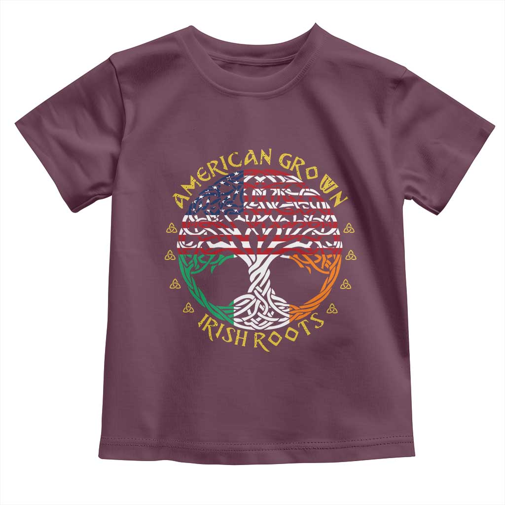American Grown With Irish Roots Toddler T Shirt Irish American Tree