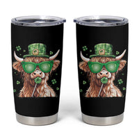 Funny St Patrick's Day Highland Cow Shamrock Tumbler Cup