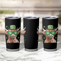 Funny St Patrick's Day Highland Cow Shamrock Tumbler Cup