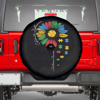 Autism Awareness Celebrate Differences Spare Tire Cover Sunflower Puzzle Pieces