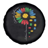 Autism Awareness Celebrate Differences Spare Tire Cover Sunflower Puzzle Pieces