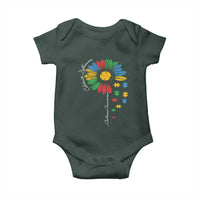 Autism Awareness Celebrate Differences Baby Onesie Sunflower Puzzle Pieces