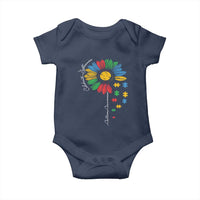 Autism Awareness Celebrate Differences Baby Onesie Sunflower Puzzle Pieces