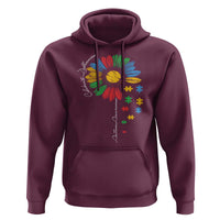 Autism Awareness Celebrate Differences Hoodie Sunflower Puzzle Pieces