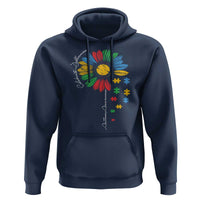 Autism Awareness Celebrate Differences Hoodie Sunflower Puzzle Pieces