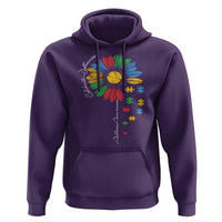Autism Awareness Celebrate Differences Hoodie Sunflower Puzzle Pieces